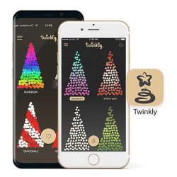 Instalatie smart Twinkly 250 LED-uri RGB, Bluetooth, Wi-Fi, control smartphone, lungime 20 m, IP44