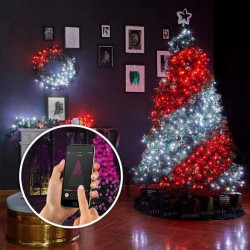 Instalatie smart Twinkly 250 LED-uri RGB, Bluetooth, Wi-Fi, control smartphone, lungime 20 m, IP44