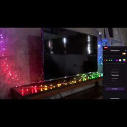 Instalatie smart iSparkle cu 198 LED-uri RGB Wi-Fi, control smartphone, lungime 19.8 m, interior/exterior