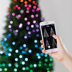 Instalatie smart Twinkly 100 LED-uri RGB, control smartphone prin Wi-fi/Bluetooth, 8 m, IP44