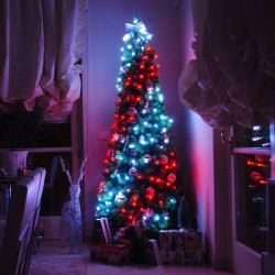 Instalatie smart Twinkly 250 LED-uri RGB, Bluetooth, Wi-Fi, control smartphone, lungime 20 m, IP44