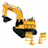 Excavator cu telecomanda 15 canale, scara 1:24, efecte sonore, raza actiune 30-50m, reincarcabil USB, senile cauciuc