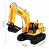 Excavator cu telecomanda 15 canale, scara 1:24, efecte sonore, raza actiune 30-50m, reincarcabil USB, senile cauciuc