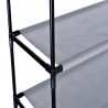 Raft organizator incaltaminte 50 perechi, 10 nivele, cadru metalic, 100x28x175 cm