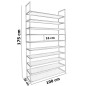 Raft organizator incaltaminte 50 perechi, 10 nivele, cadru metalic, 100x28x175 cm Raft organizator incaltaminte 50 perechi, 10 nivele, cadru metalic, 100x28x175 cm
