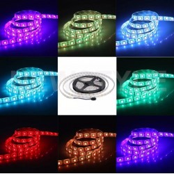 Banda LED auto ambientala, RGB, 12V, lungime 5 m, 14.4W/m, IP65
