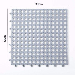 Covor antiderapant pentru baie, tip puzzle, 30x30 cm, grosime 2 mm, set 10 bucati