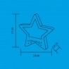Figurina stea pentru geam sau usa, 6 LED-uri, temporizator, lemn, inaltime 17 cm