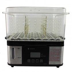 Sterilizator prosoape cu aburi, 750W, display LCD, 2 functii, volum 2.4 L