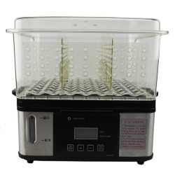 Sterilizator prosoape cu aburi, 750W, display LCD, 2 functii, volum 2.4 L