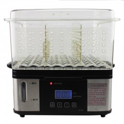 Sterilizator prosoape cu aburi, 750W, display LCD, 2 functii, volum 2.4 L