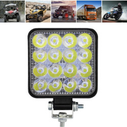 Proiector LED auto offroad 48W, 16 LED-uri halogen, 10-30V, carcasa aluminiu, IP67