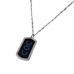 Colier si pandativ cu display LED text personalizabil