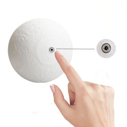 Lampa luna 3D 12cm, lumineaza multicolor, telecomanda, 5 moduri, suport lemn