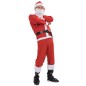 Costum complet Mos Craciun, 5 piese, material moale, marime universala, barba inclusa