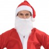 Costum complet Mos Craciun, 5 piese, material moale, marime universala, barba inclusa