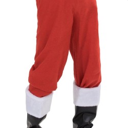 Costum complet Mos Craciun, 5 piese, material moale, marime universala, barba inclusa