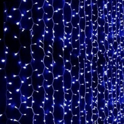 Perdea de lumini, 260 beculete, lumina alba, alimentare retea, 50x400 cm