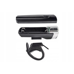 Far bicicleta LED 1W, 3 moduri iluminare, alimentare baterii AA