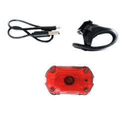 Stop LED bicicleta, reincarcabil USB 700 mAh, 25 lm, 3 moduri iluminare, IPX4