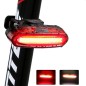 Stop LED pentru bicicleta, reincarcabil USB 600 mAh, 16 LED-uri, 4 moduri iluminare, IPX4