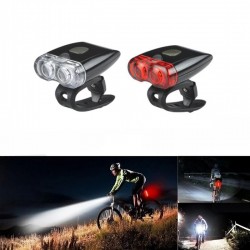 Set far si stop LED bicicleta, reincarcabile USB, 3 moduri iluminare