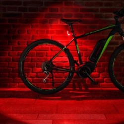 Stop LED pentru bicicleta, vizibilitate 100 m, alimentare baterii, unghi 270 grade, IPX4