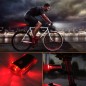 Stop LED pentru bicicleta, vizibilitate 100 m, alimentare baterii, unghi 270 grade, IPX4