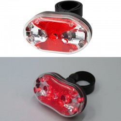 Stop 9 LED-uri pentru bicicleta, 3 moduri iluminare, alimentare baterii AAA