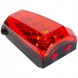 Stop 5 LED-uri pentru bicicleta, proiectie laser culoar siguranta, alimentare baterii AAA