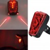 Stop 5 LED-uri pentru bicicleta, proiectie laser culoar siguranta, alimentare baterii AAA
