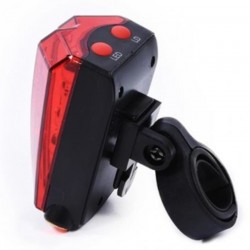 Stop 5 LED-uri pentru bicicleta, proiectie laser culoar siguranta, alimentare baterii AAA