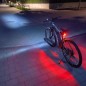 Set far si stop pentru bicicleta, lumini LED siguranta, IP44, curea fixare, alimentare baterii