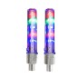 Ventil LED RGB pentru bicicleta, 13 moduri iluminare, functionare baterii AG10, set 2 bucati Ventil LED RGB pentru bicicleta, 13 moduri iluminare, functionare baterii AG10, set 2 bucati