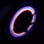 Ventil LED RGB pentru bicicleta, 13 moduri iluminare, functionare baterii AG10, set 2 bucati Ventil LED RGB pentru bicicleta, 13 moduri iluminare, functionare baterii AG10, set 2 bucati