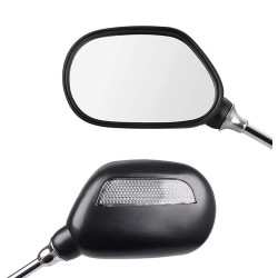 Oglinda retrovizoare bicicleta, cu banda reflectorizanta, clema fixare, rotire 360 grade, set 2 bucati