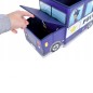 Cutie depozitare jucarii tip masina politie, 2 compartimente, pliabila, albastru Cutie depozitare jucarii tip masina politie, 2 compartimente, pliabila, albastru