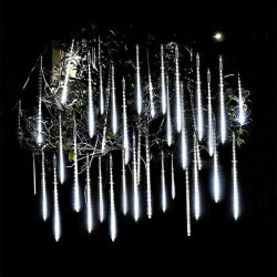 Instalatie curgatoare tip meteori, 288 LED-uri alb rece, IP44, 3.5W, lungime 4.5 m