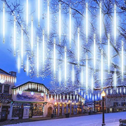 Instalatie curgatoare tip meteori, 288 LED-uri alb rece, IP44, 3.5W, lungime 4.5 m