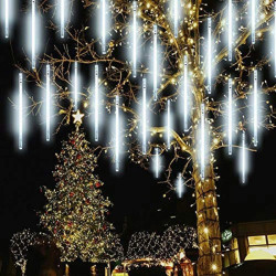 Instalatie curgatoare tip meteori, 288 LED-uri alb rece, IP44, 3.5W, lungime 4.5 m