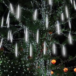 Instalatie curgatoare tip meteori, 288 LED-uri alb rece, IP44, 3.5W, lungime 4.5 m