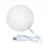 Lampa LED Luna 3D, 16 culori, luminozitate reglabila, USB, telecomanda, suport lemn