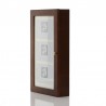 Cutie suport chei, personalizabila cu fotografii, 11 carlige metalice, lemn maro, fixare perete, 23x39.5x6.5 cm