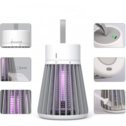 Lampa UV anti-insecte portabila, 1.2W, reincarcabila USB, 1200mAh, curea suspendare