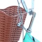 Bicicleta dama cu cos, roti 24 inch, cadru otel 13", frane V-Brake, albastru deschis, Phoenix, RESIGILAT