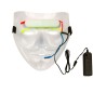 Masca Anonymous luminoasa, El Wire multicolor, 3 moduri iluminare, marime universala