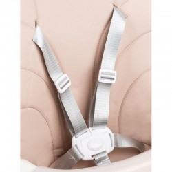 Scaun masa pentru bebelusi 2 in 1, centuri in 5 puncte, pliabil, tava, 60x92x75 cm, roz pudra