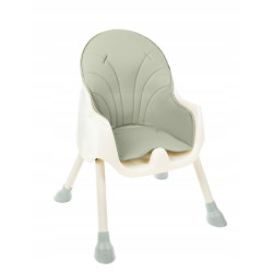 Scaun de masa pentru bebelusi, 2 in 1, prindere in 5 puncte, 60X92X75 cm, tava reglabila, verde