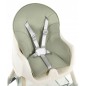 Scaun de masa pentru bebelusi, 2 in 1, prindere in 5 puncte, 60X92X75 cm, tava reglabila, verde
