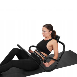 Aparat pentru abdomen, tetiera, fitness, maxim 100kg, utilizare confortabila, negru